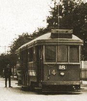 HTT No 14 at Burwood terminus, about 1920 (photograph courtesy Burwood History Group)